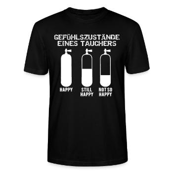 Cooler Taucher Scuba Diver Geschenk Spruch - Stanley/Stella Unisex Bio-T-Shirt CRAFTER - Schwarz - Vorne - Alina (178cm) & Michal (187cm)
