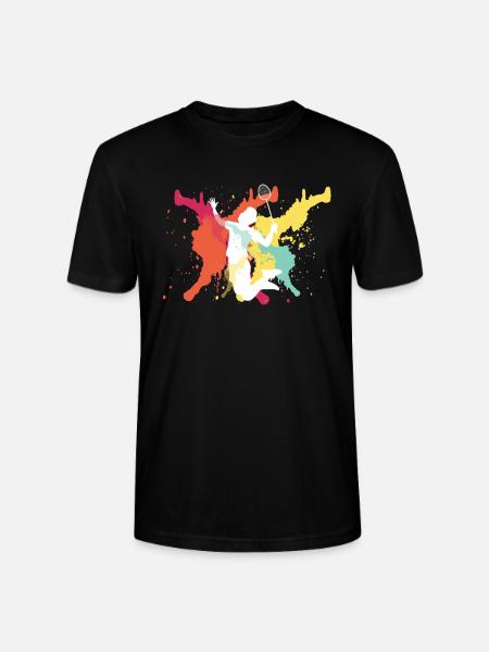 Badmintonspieler - Stanley/Stella Unisex Bio-T-Shirt CRAFTER - Schwarz