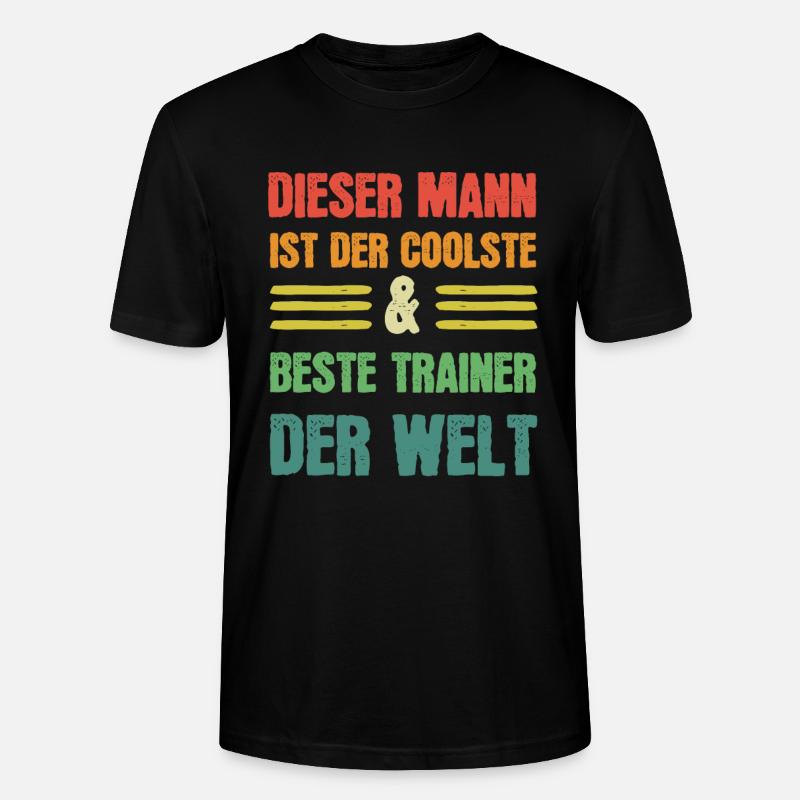 Coolster & Bester Trainer der Welt - Stanley/Stella Unisex Bio-T-Shirt CRAFTER - Schwarz