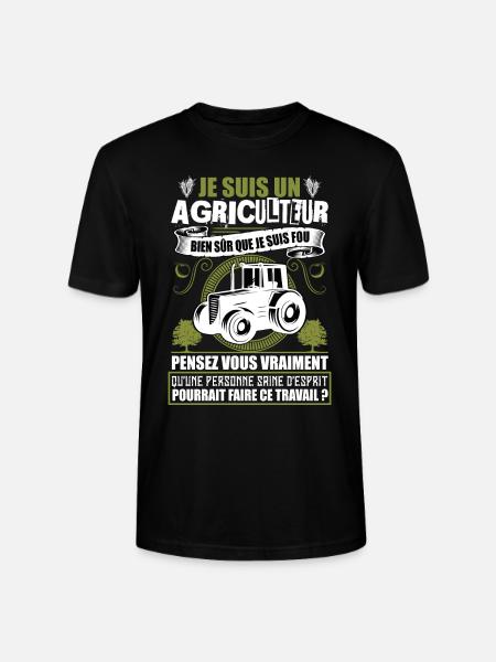 Agriculteur Agriculture Tracteur Humour Cadeau - T-shirt bio CRAFTER Stanley Stella Unisexe - noir