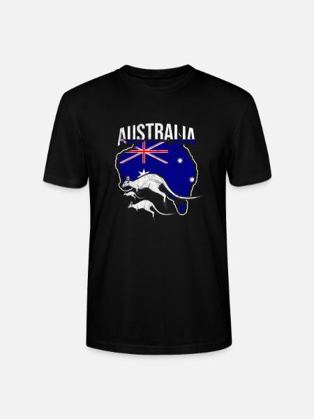 Australia kangaroo - Stanley/Stella CRAFTER Unisex Organic T-Shirt - black