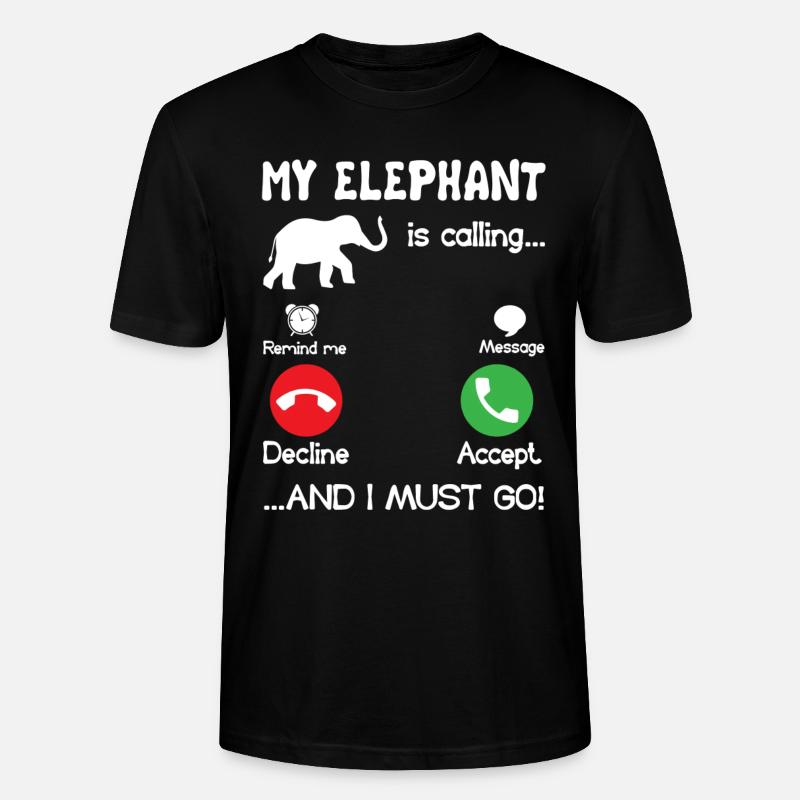 Éléphant que mon éléphant appelle - T-shirt bio CRAFTER Stanley Stella Unisexe - noir