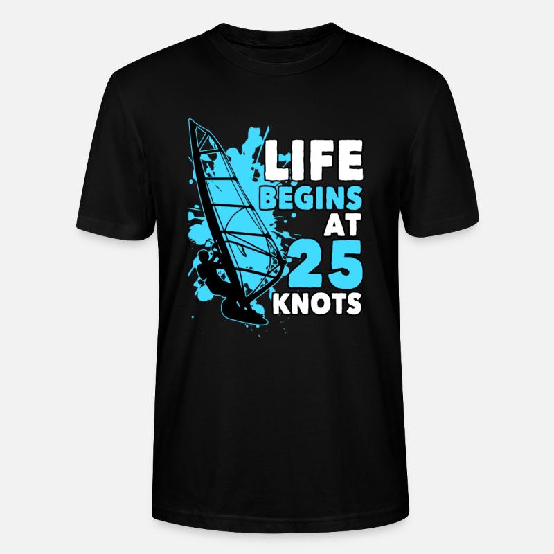 Windsurfer Spruch Geschenk Windsurfen - Stanley/Stella Unisex Bio-T-Shirt CRAFTER - Schwarz