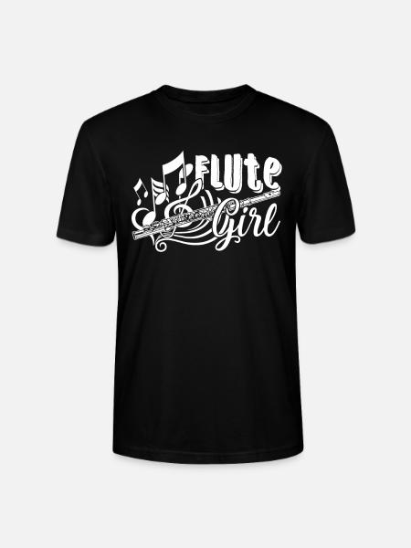 Nettes Flötenmädchen - Stanley/Stella Unisex Bio-T-Shirt CRAFTER - Schwarz