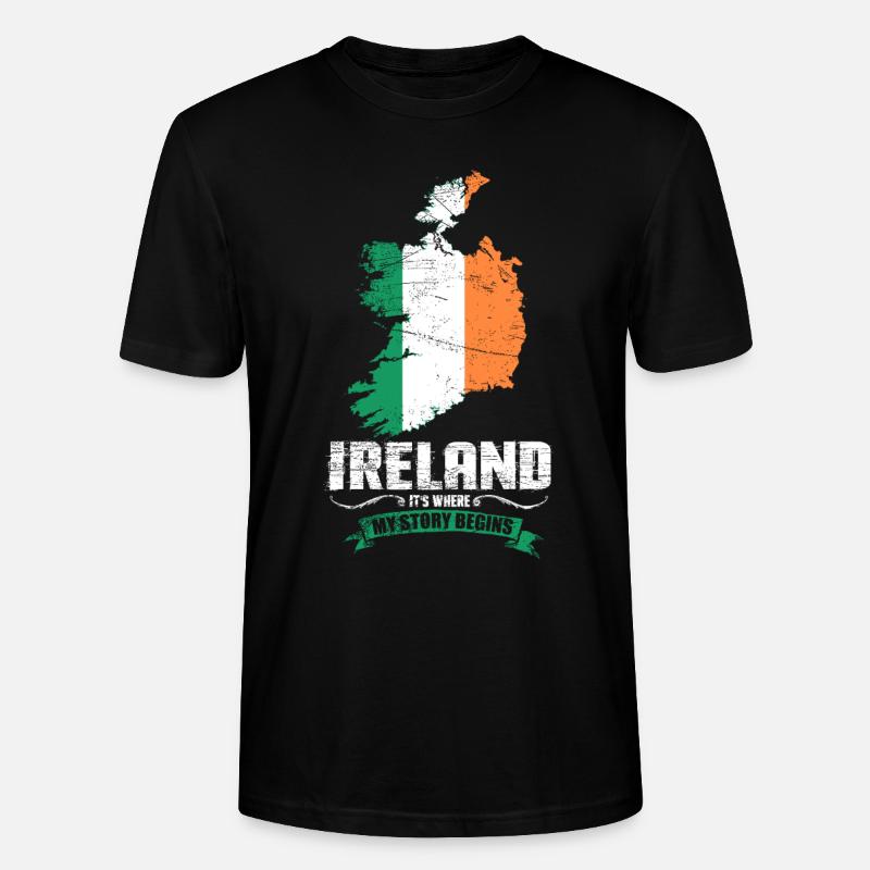 Irland - Stanley/Stella Unisex Bio-T-Shirt CRAFTER - Schwarz