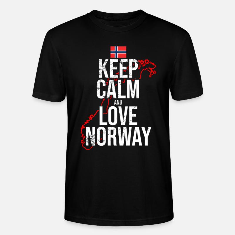 Ich liebe Norwegen - Stanley/Stella Unisex Bio-T-Shirt CRAFTER - Schwarz
