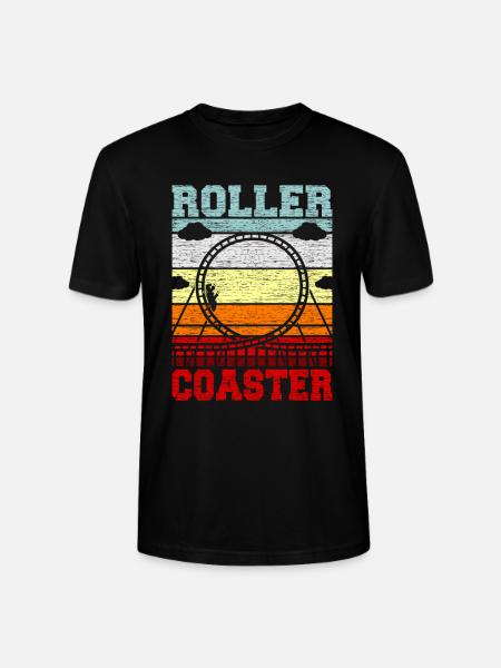 Roller coaster - Stanley/Stella CRAFTER Unisex Organic T-Shirt - black
