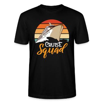 Kreuzfahrtschiff - Stanley/Stella Unisex Bio-T-Shirt CRAFTER - Schwarz - Vorne - Alina (178cm) & Michal (187cm)