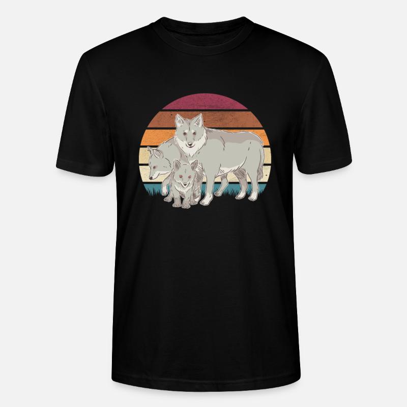 Wolf pack wolves wolf - Stanley/Stella CRAFTER Unisex Organic T-Shirt - black