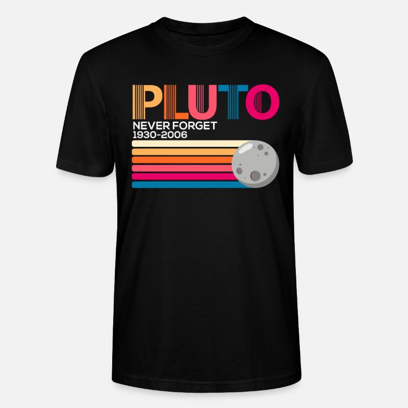 Pluto Never Forget - Stanley/Stella Unisex Bio-T-Shirt CRAFTER - Schwarz