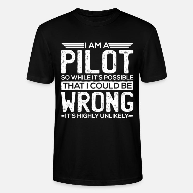 Cadeaux de pilote - pilote - T-shirt bio CRAFTER Stanley Stella Unisexe - noir