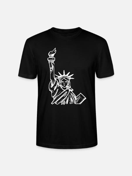 Statue of Liberty USA - Stanley/Stella CRAFTER Unisex Organic T-Shirt - black