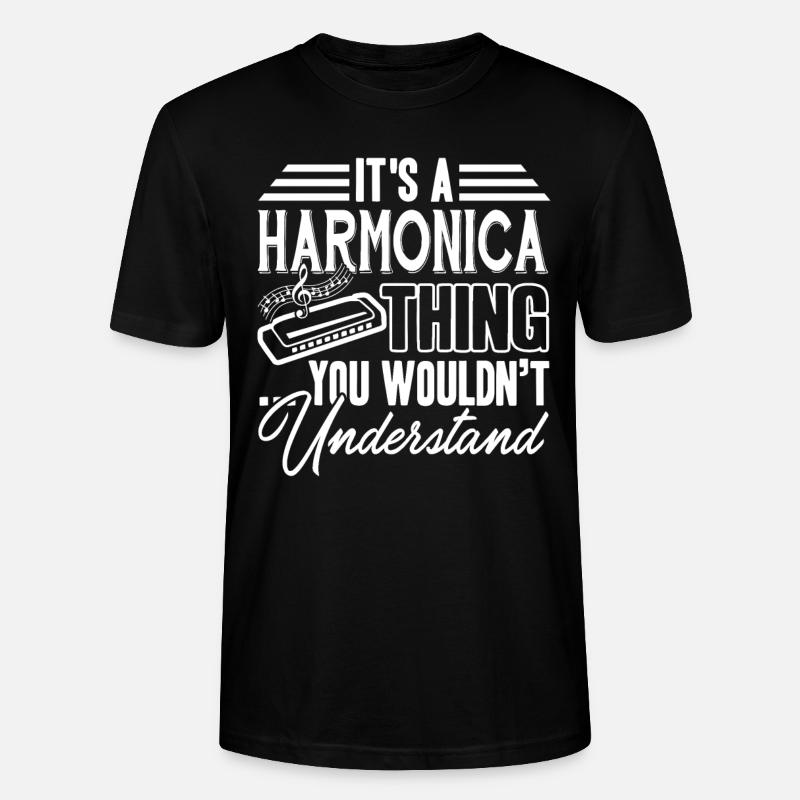 Harmonica It's A Harmonica Thing - Stanley/Stella CRAFTER Unisex Organic T-Shirt - black