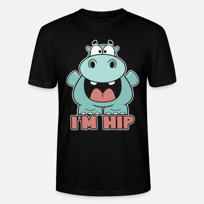 Nilpferd Niedliches Nilpferd - Stanley/Stella Unisex Bio-T-Shirt CRAFTER - Schwarz