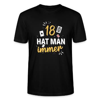 Skat Spruch für einen Skat-Spieler - Stanley/Stella Unisex Bio-T-Shirt CRAFTER - Schwarz - Vorne - Alina (178cm) & Michal (187cm)
