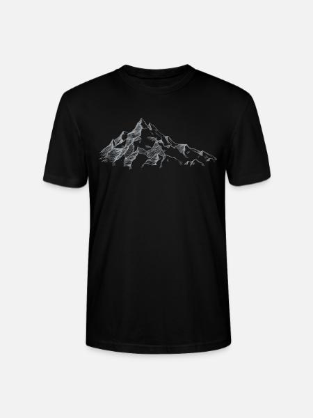 mountains - Stanley/Stella CRAFTER Unisex Organic T-Shirt - black