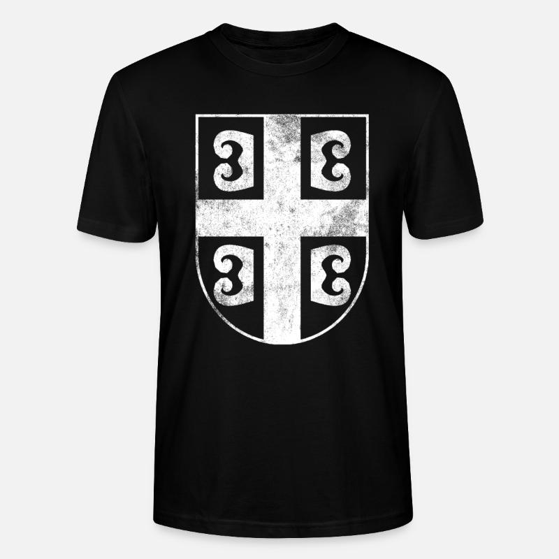 Serbien Wappen - Stanley/Stella Unisex Bio-T-Shirt CRAFTER - Schwarz