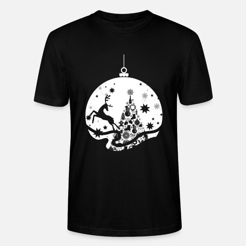 Renne de Noël - T-shirt bio CRAFTER Stanley Stella Unisexe - noir