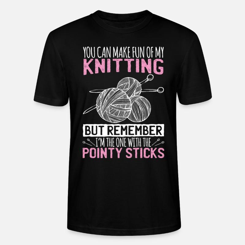Stricken Geschenke - Stanley/Stella Unisex Bio-T-Shirt CRAFTER - Schwarz