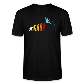 Stabhochsprung Evolution - Stanley/Stella Unisex Bio-T-Shirt CRAFTER - Schwarz - Vorne - Alina (178cm) & Michal (187cm)