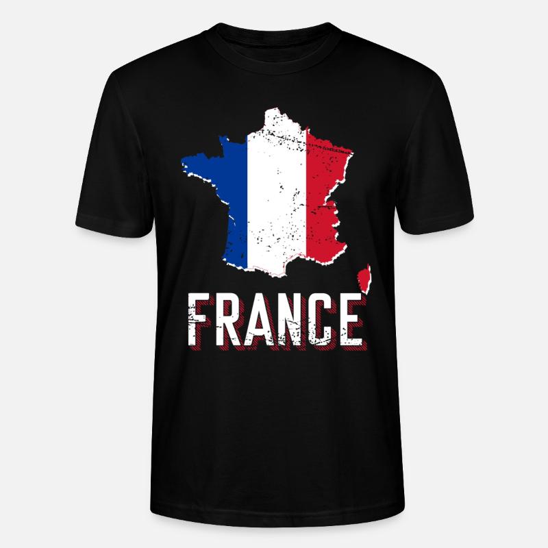 Frankreich - Stanley/Stella Unisex Bio-T-Shirt CRAFTER - Schwarz