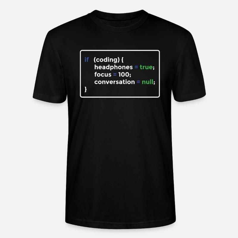 Programmer programming - Stanley/Stella CRAFTER Unisex Organic T-Shirt - black