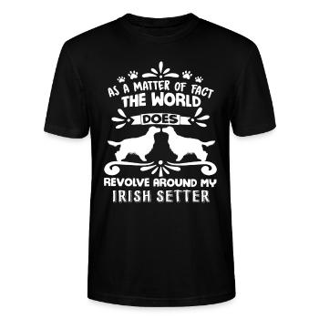 Irish Setter Shirt - Stanley/Stella Unisex Bio-T-Shirt CRAFTER - Schwarz - Vorne - Alina (178cm) & Michal (187cm)