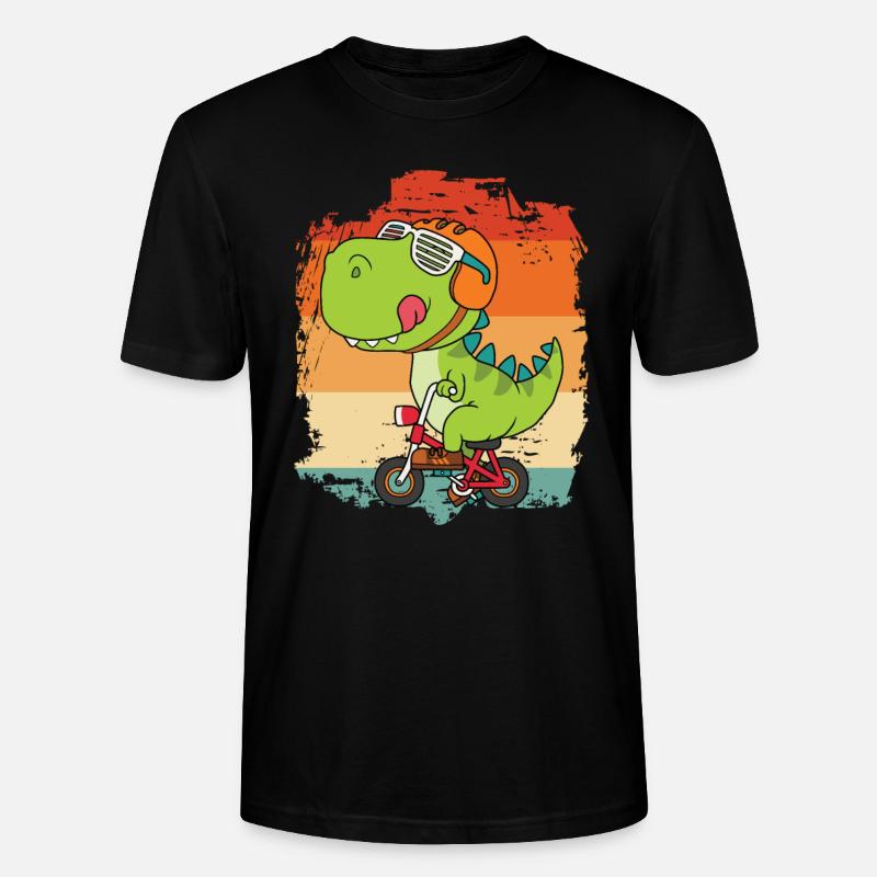 Dinosaurier - Stanley/Stella Unisex Bio-T-Shirt CRAFTER - Schwarz