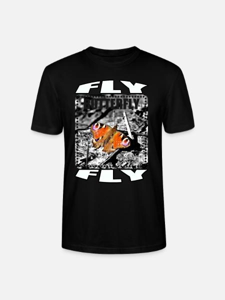 Butterfly Schmetterling - Stanley/Stella CRAFTER Unisex Organic T-Shirt - black