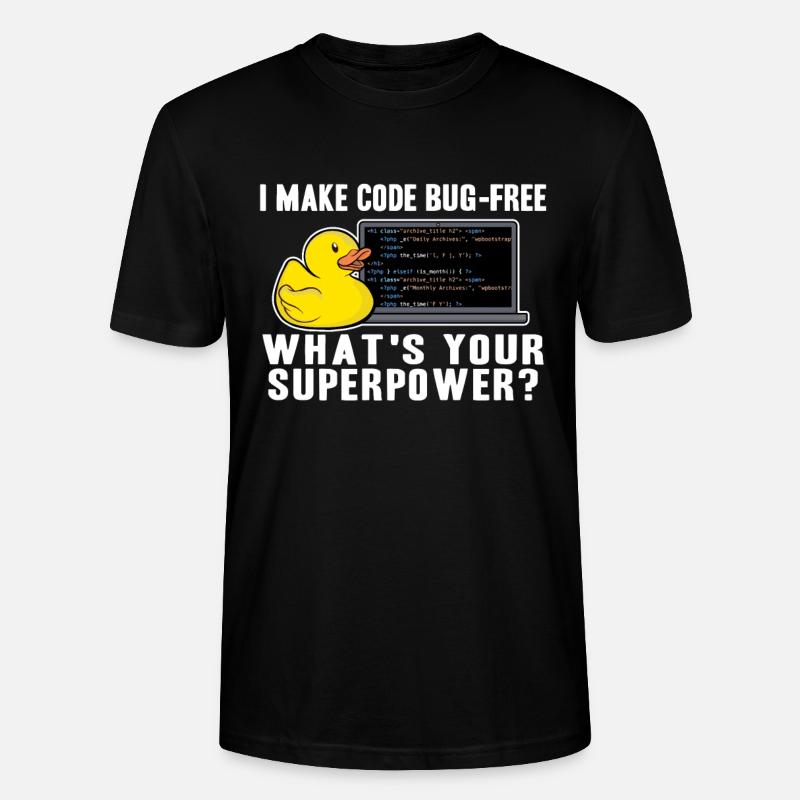 Programmierer Ente Programmieren Debugging Lustig - Stanley/Stella Unisex Bio-T-Shirt CRAFTER - Schwarz