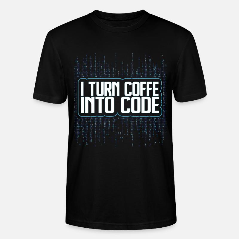 Funny Programmers Coding Coffee Gift - Stanley/Stella Unisex Bio-T-Shirt CRAFTER - Schwarz