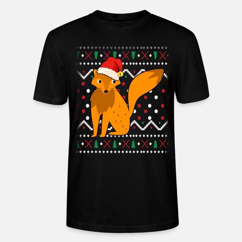 Fuchs Ugly Christmas - Stanley/Stella Unisex Bio-T-Shirt CRAFTER - Schwarz