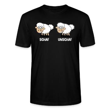 Unschaf Lustiges Augenarzt Optiker - Stanley/Stella Unisex Bio-T-Shirt CRAFTER - Schwarz - Vorne - Alina (178cm) & Michal (187cm)