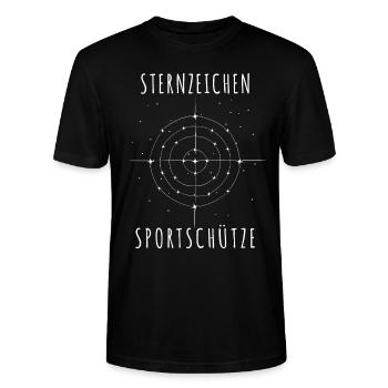 Schützenverein Sportschützen Sterne - Stanley/Stella Unisex Bio-T-Shirt CRAFTER - Schwarz - Vorne - Alina (178cm) & Michal (187cm)