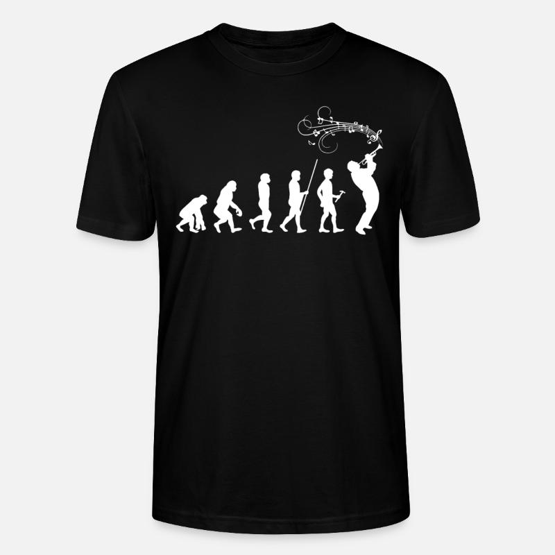 Trompete Evolution Musiker Blasinstrument - Stanley/Stella Unisex Bio-T-Shirt CRAFTER - Schwarz