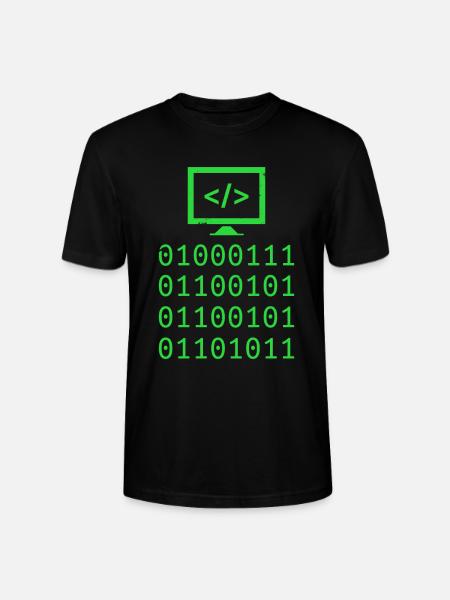 Programming Binary Code Coding Gift - Stanley/Stella CRAFTER Unisex Organic T-Shirt - black