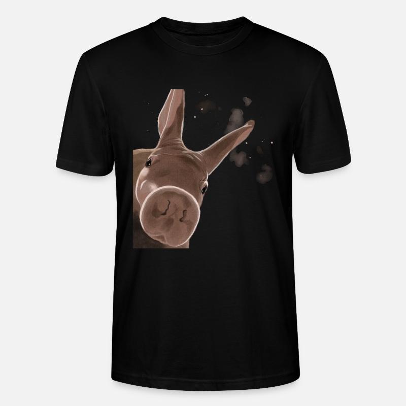 Neugieriger Erdferkel - Stanley/Stella Unisex Bio-T-Shirt CRAFTER - Schwarz