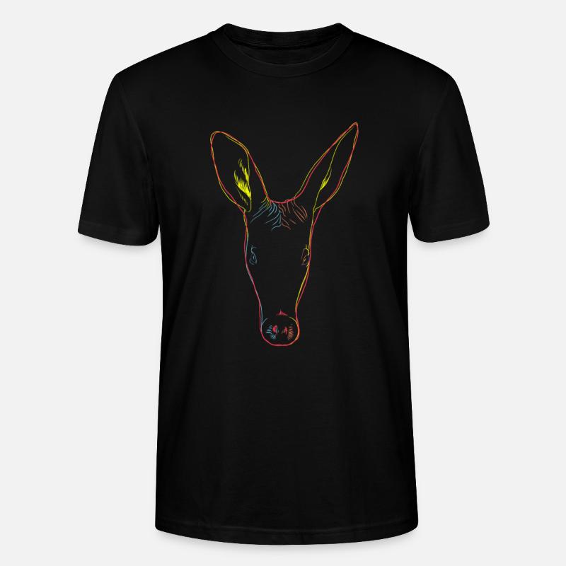Bunter Erdferkel - Stanley/Stella Unisex Bio-T-Shirt CRAFTER - Schwarz
