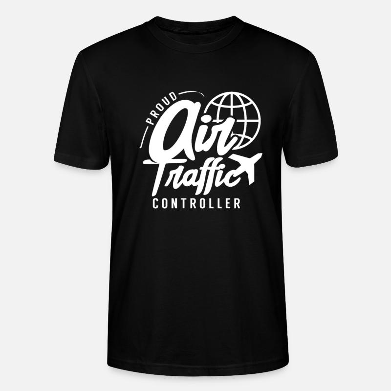 Stolzer Fluglotse Luftraum Flugsicherung Beruf - Stanley/Stella Unisex Bio-T-Shirt CRAFTER - Schwarz