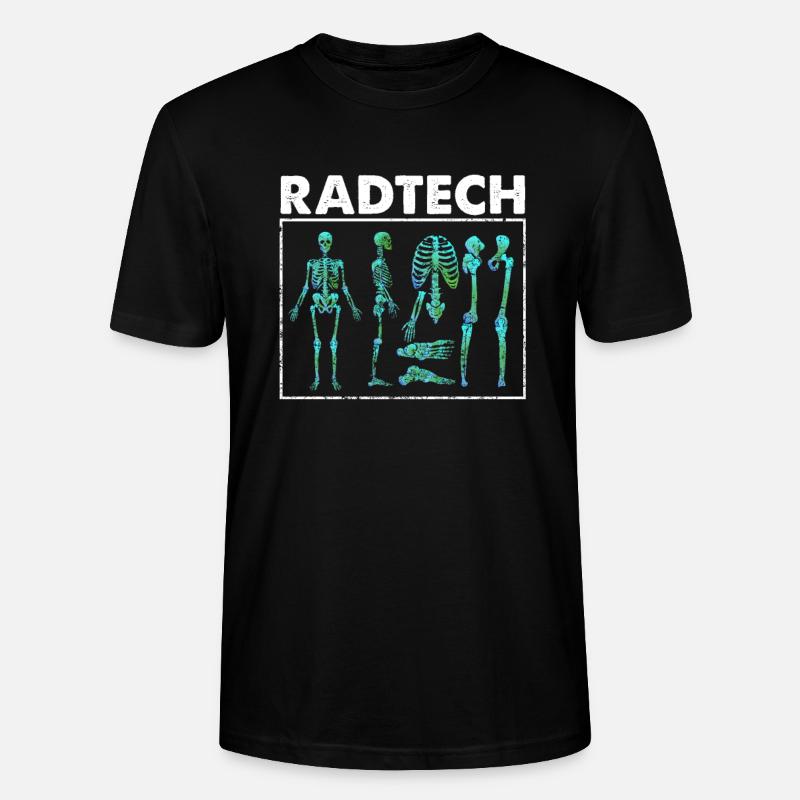 Skeleton x-rays bone radiology - Stanley/Stella CRAFTER Unisex Organic T-Shirt - black