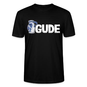 Apfelwein Gude Bembel Äppler Ebbelwoi Geschenk - Stanley/Stella Unisex Bio-T-Shirt CRAFTER - Schwarz - Vorne - Alina (178cm) & Michal (187cm)