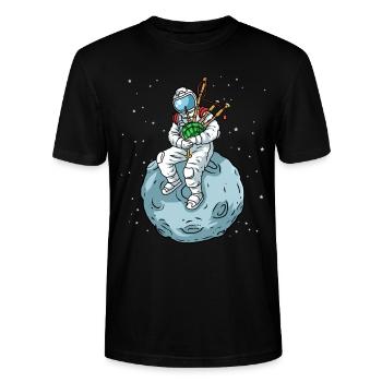 Cornemuse chemise astronaute cornemuse cornemuse - T-shirt bio CRAFTER Stanley Stella Unisexe - noir - Devant - Alina (178cm) & Michal (187cm)