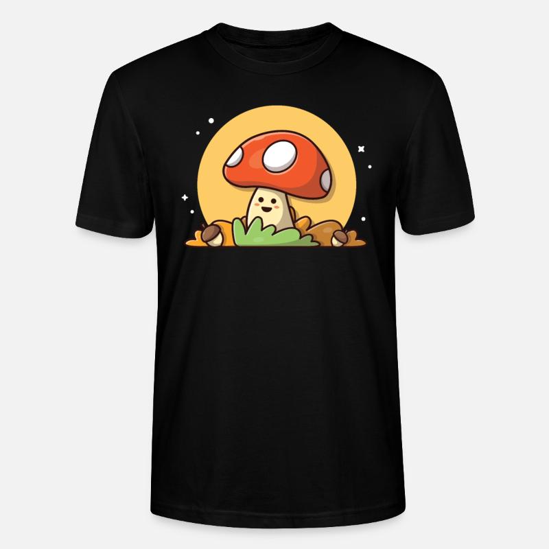 Champignons - T-shirt bio CRAFTER Stanley Stella Unisexe - noir