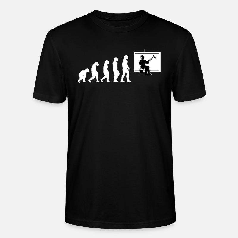 Window cleaner evolution - Stanley/Stella CRAFTER Unisex Organic T-Shirt - black