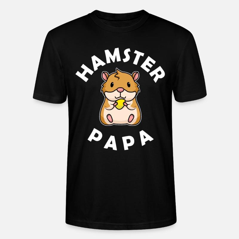 Hamster Geschenk - Hamster Papa - Stanley/Stella Unisex Bio-T-Shirt CRAFTER - Schwarz