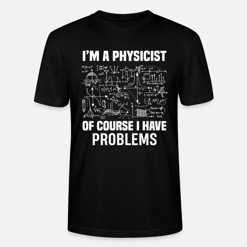 Physics math formulas study - Stanley/Stella CRAFTER Unisex Organic T-Shirt - black