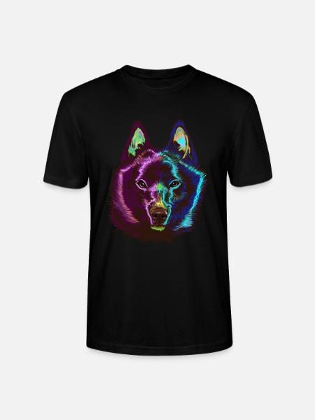 Splash Schipperke Dog - Stanley/Stella CRAFTER Unisex Organic T-Shirt - black