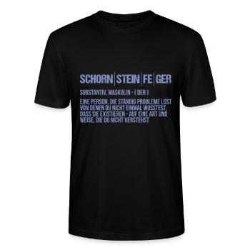 Definition Eines Schornsteinfegers Kaminkehrer - Stanley/Stella Unisex Bio-T-Shirt CRAFTER - Schwarz - Vorne - Alina (178cm) & Michal (187cm)