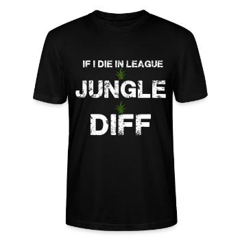 jungle difference League be a legend - Stanley/Stella CRAFTER Unisex Organic T-Shirt - black - Front - Alina (178cm) & Michal (187cm)
