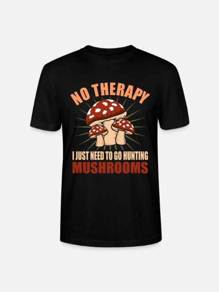 Mushroom - Stanley/Stella CRAFTER Unisex Organic T-Shirt - black